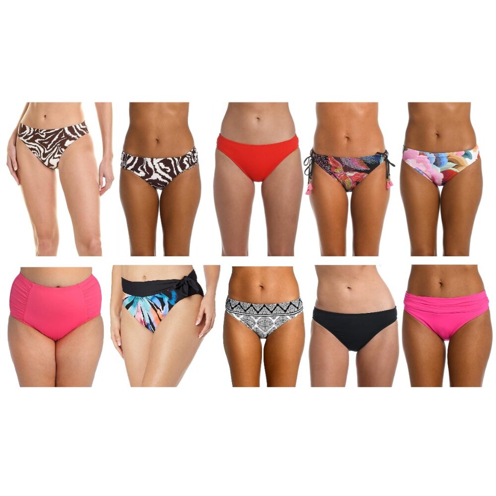 NWT La Blanca Womens La Blanca Assorted Swim Bottoms Size 6-22W $70 12HL277